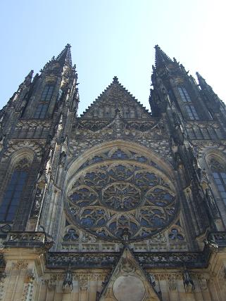 Right outside St Vitus Cathedral at Prague Castle