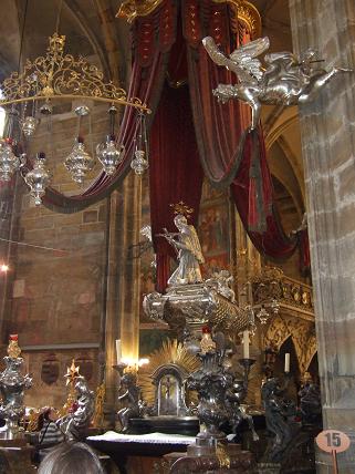 One of the artworks inside St Vitus